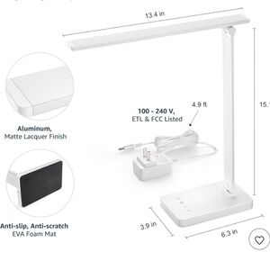 Lepro LED Desk Lamp with 9.5W 750LM Metal Touch Control , 5 Color Modes